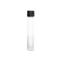 Glass Preroll Tube - Black Cap