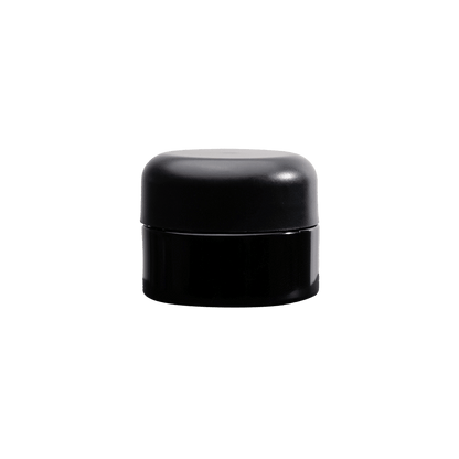 Glossy Black Glass Concentrate Containers