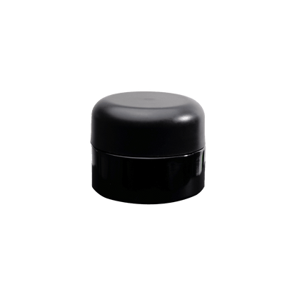 Glossy Black Glass Concentrate Containers