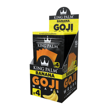 4 Goji Wraps w/ Model X Tips - Banana - Display Box - 15 Units Per Display