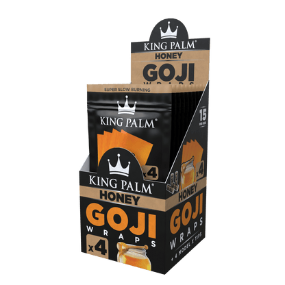 4 Goji Wraps w/ Model X Tips - Honey - Display Box - 15 Units Per Display