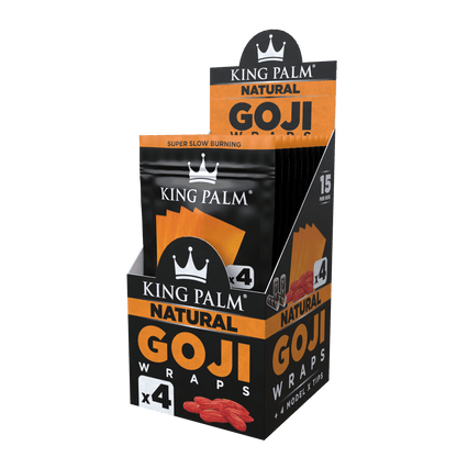 4 Goji Wraps w/ Model X Tips - Natural - Display Box - 15 Units Per Display