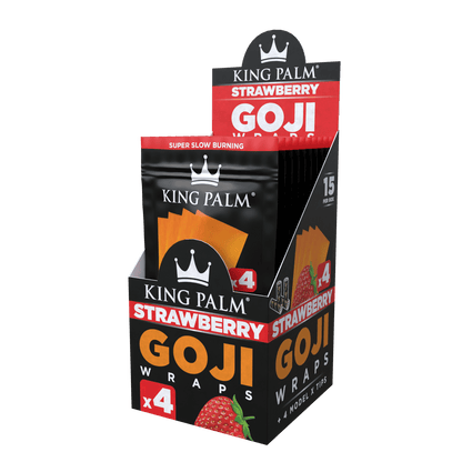 4 Goji Wraps w/ Model X Tips - Strawberry - Display Box - 15 Units Per Display