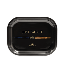 Metal Rolling Tray – Just Pack It Gold Roll – Black – Small (7 x 5.5 inch)