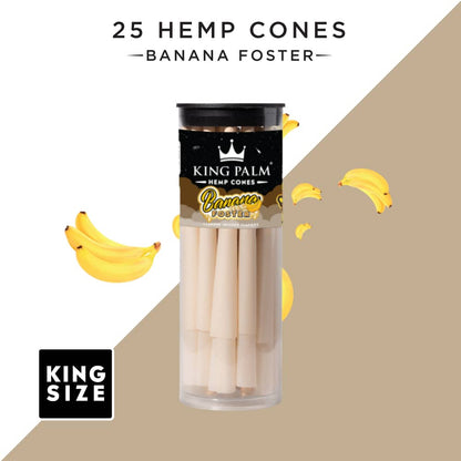 Banana Foster | 25 &amp; 50 Pack | King Size Hemp Cones