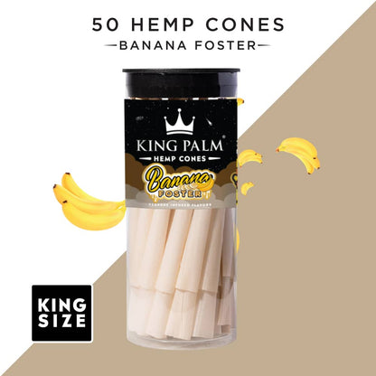 Banana Foster | 25 &amp; 50 Pack | King Size Hemp Cones