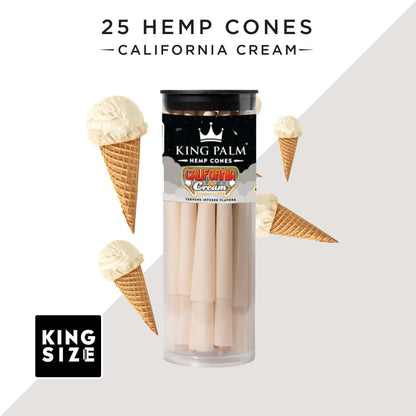 California Cream | 25 &amp; 50 Pack | King Size Hemp Cones