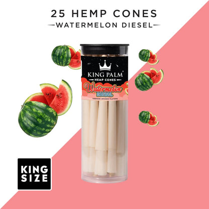 Watermelon Diesel | 25 &amp; 50 Pack | King Size Hemp Cones