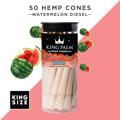 Watermelon Diesel | 25 &amp; 50 Pack | King Size Hemp Cones