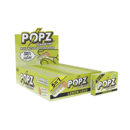 Popz Spiral Paper Tips Display | 3 Flavors Available