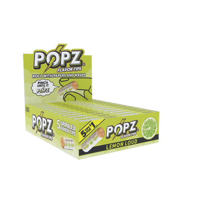 Popz Spiral Paper Tips Display | 3 Flavors Available