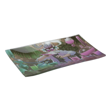 Mad Scientist Glass Rolling Tray - Shatter Resistant