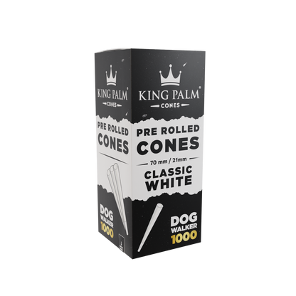 1000 Classic White Paper Cones - Dog Walker