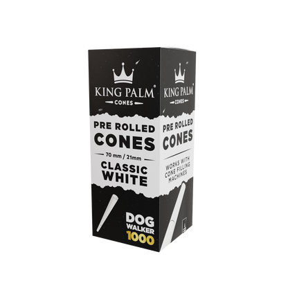 1000 Classic White Paper Cones - Dog Walker