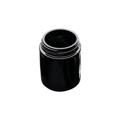 Black Glass Jar - Redwood Lid