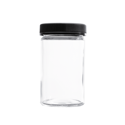 Glass Jar - Black Lid