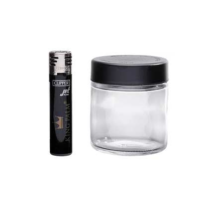 Glass Jar - Black Lid