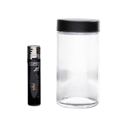 Glass Jar - Black Lid