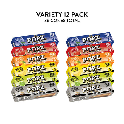 3 Hemp King Size Cones | 12 Count Variety Pack | 36 Cones Total