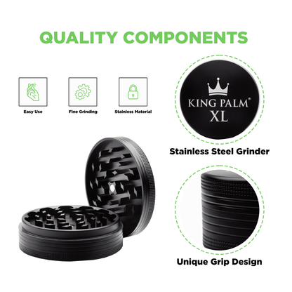 Extra Large Herb Grinder - 2 Piece (100mm)