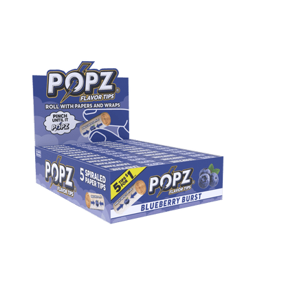 Popz Spiral Paper Tips Display | 3 Flavors Available